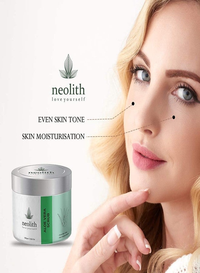 Neolith Aloe Vera Scrub | Winter Scrub | Exfoliating Face Scrub for Reduce Acne, Blackheads & Whiteheads, Dry & Dull Skin, Ecocert Certified Raw Materials, Paraben & Sulphate Free Women & Men -100 Gm - Image 3