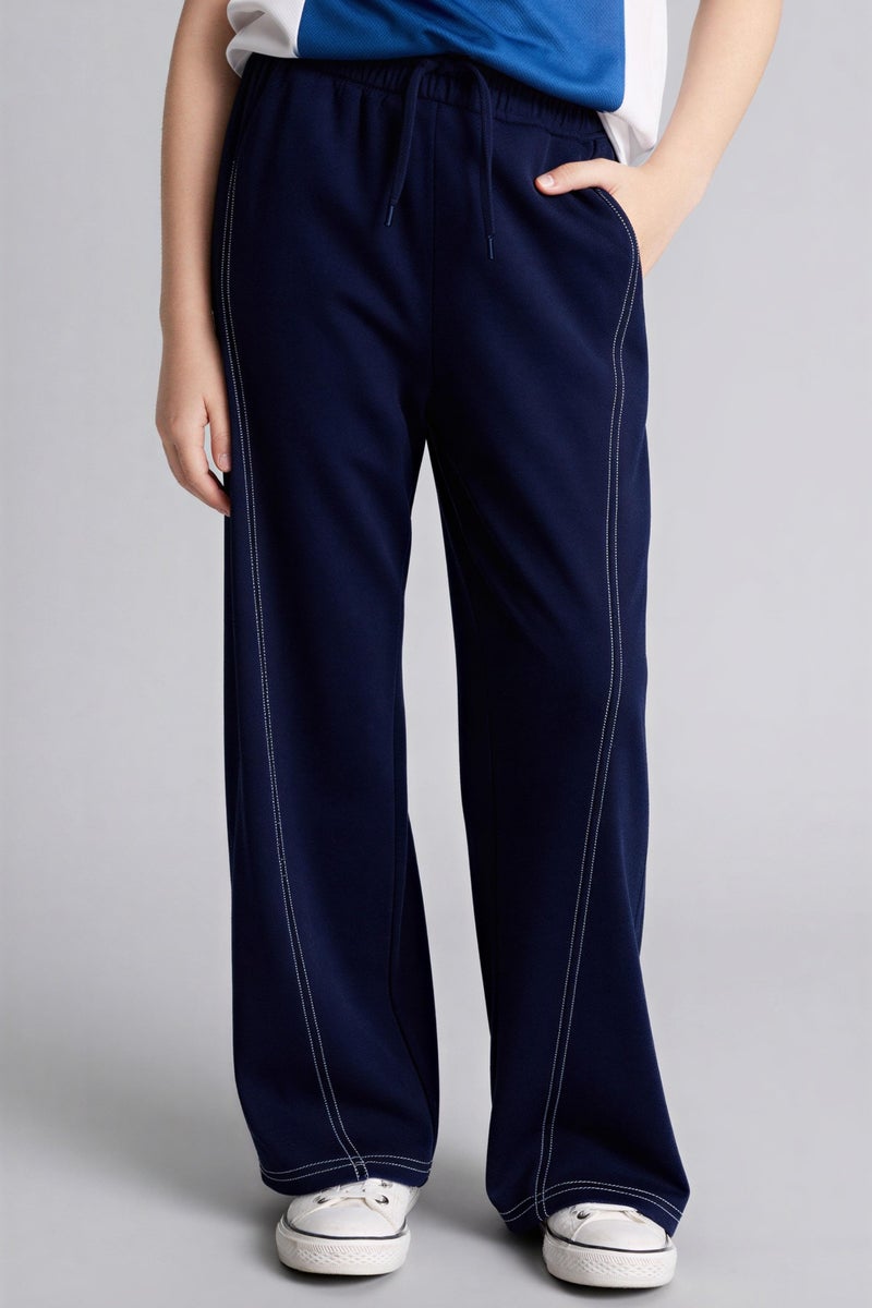 DeFacto Blue Girl Girl Wide Leg Trousers Casual - Image 3