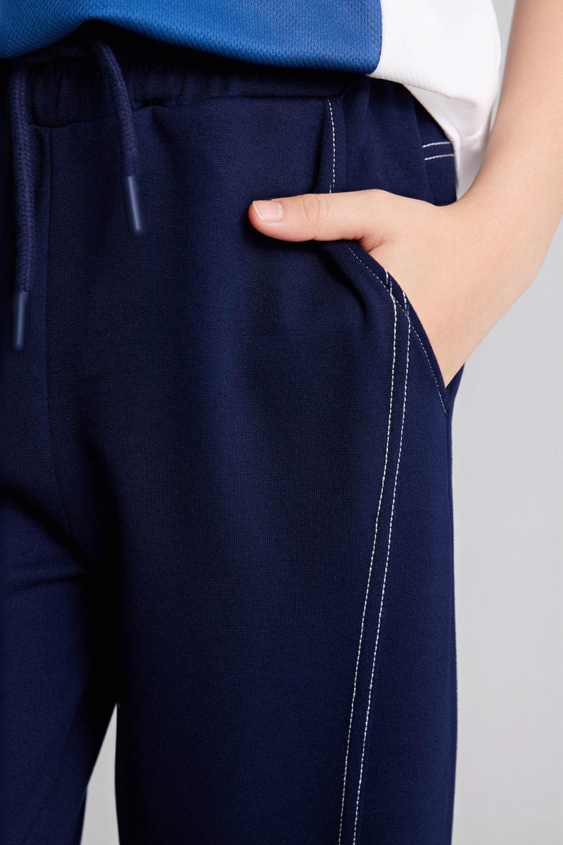 DeFacto Blue Girl Girl Wide Leg Trousers Casual - Image 4