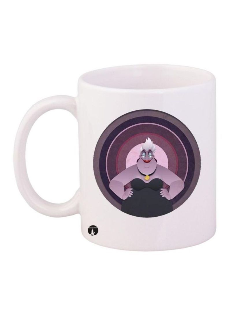 Little Mermaid Printed Mug White/Pink/Black Standard Size