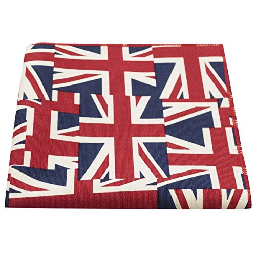 King & Priory Union Jack Pocket Square, Mens Handkerchieft, Great Britain Hanky - Image 1