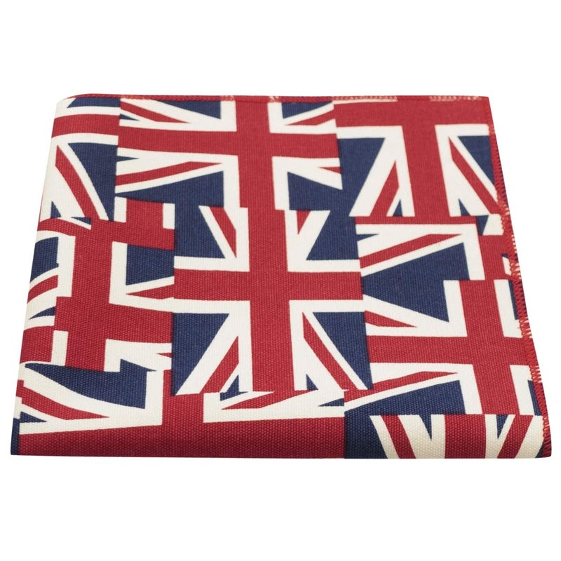 King & Priory Union Jack Pocket Square, Mens Handkerchieft, Great Britain Hanky - Image 4