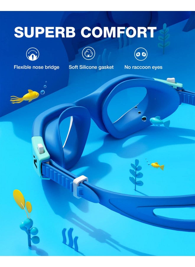 ZIONOR Kids Swim Goggles, G1MINI SE Anti-fog Crystal Clear Swimming Goggles for Kids Age 6-14, Leak Proof Kids Swimming Goggles for Children Boy Girl with UV Protection (Clear Green) - Image 4