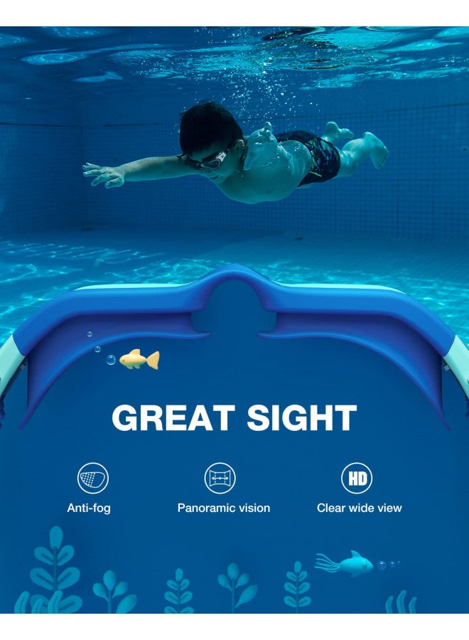 ZIONOR Kids Swim Goggles, G1MINI SE Anti-fog Crystal Clear Swimming Goggles for Kids Age 6-14, Leak Proof Kids Swimming Goggles for Children Boy Girl with UV Protection (Clear Green) - Image 5