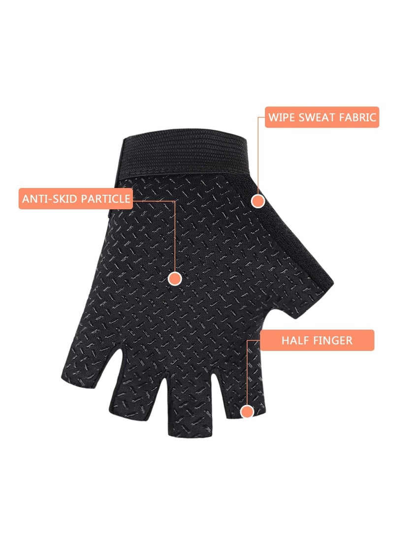 SYOSI Versatile Kids Sport Gloves - Half Finger Design for Boys & Girls - Perfect for Cycling, Camping, and Outdoor Activities(Orange)  - Image 4