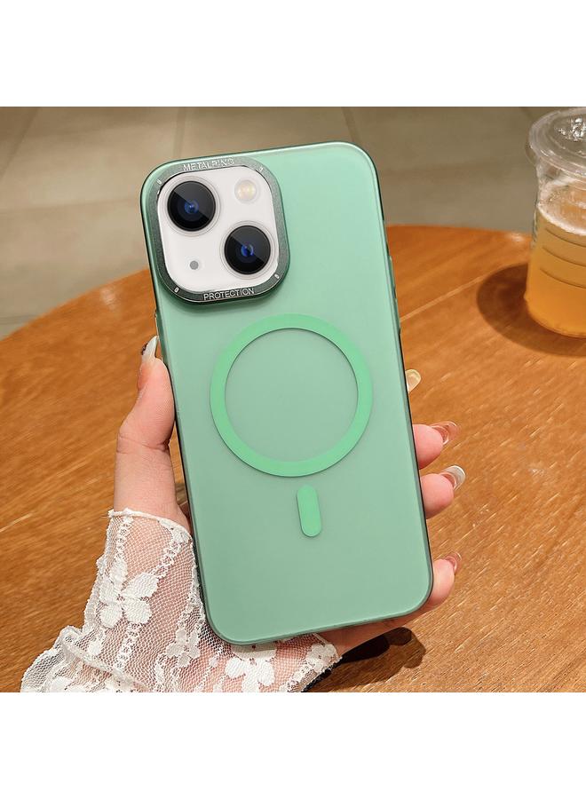 زبون جراب لهاتف iPhone 13 من MagSafe، جراب هاتف كمبيوتر شخصي شبه شفاف، درع ذهبي غير لامع - Image 1