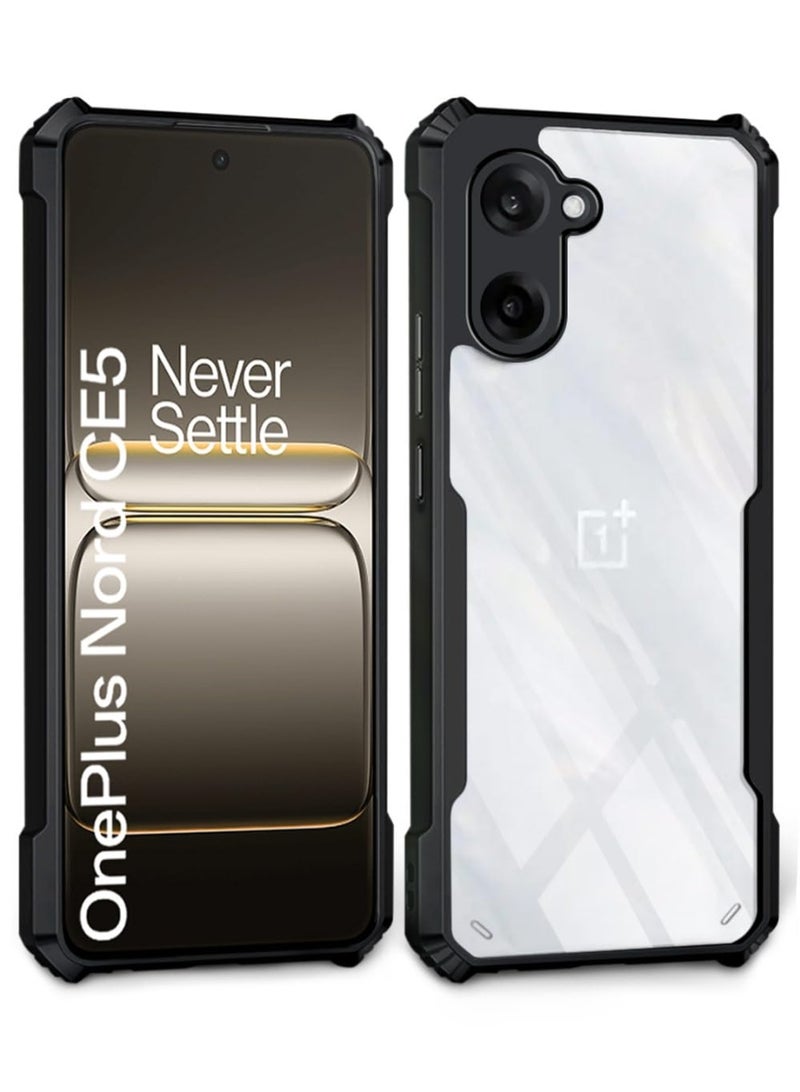 جراب لهاتف OnePlus Nord CE 5 جراب خلفي صلب من البولي كربونات مع إطار TPU ممتاز مقاوم للصدمات بزاوية 360 درجة مقاوم للصدمات مع حماية عدسة الكاميرا غطاء شفاف لهاتف OnePlus Nord CE 5 5G - Image 5