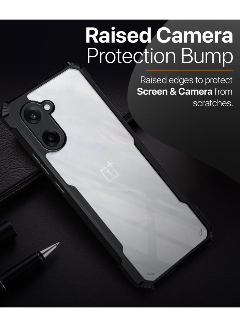 جراب لهاتف OnePlus Nord CE 5 جراب خلفي صلب من البولي كربونات مع إطار TPU ممتاز مقاوم للصدمات بزاوية 360 درجة مقاوم للصدمات مع حماية عدسة الكاميرا غطاء شفاف لهاتف OnePlus Nord CE 5 5G - Image 4