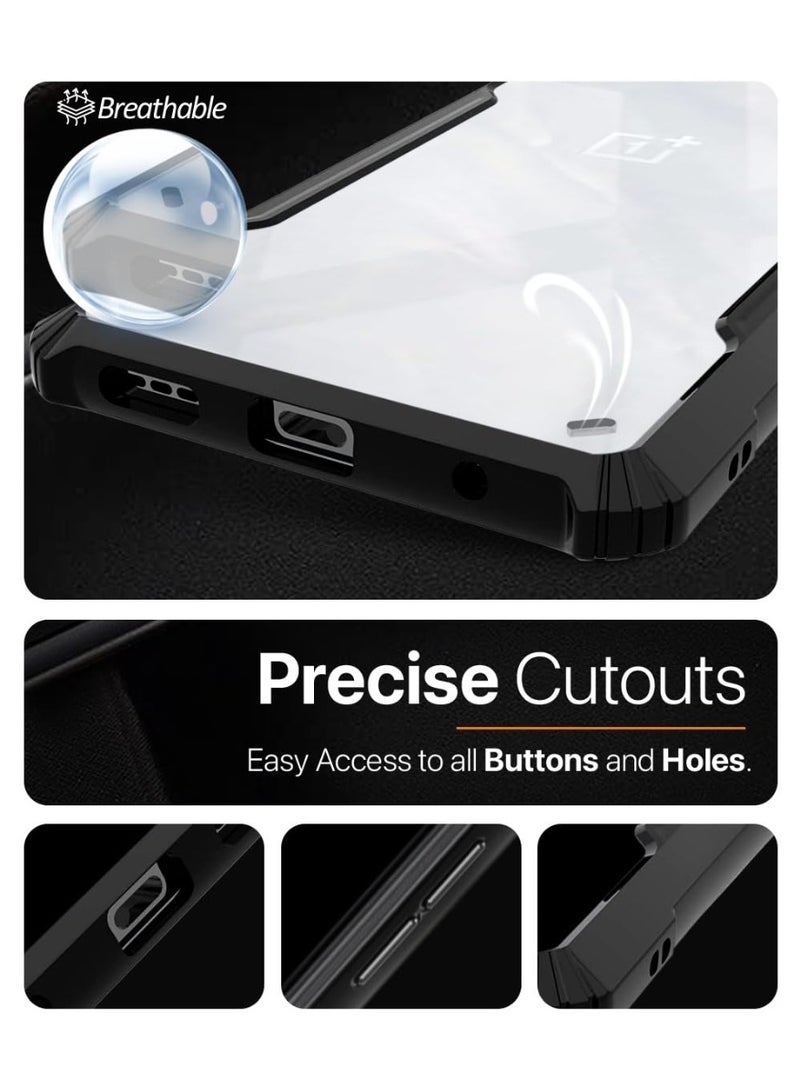 جراب لهاتف OnePlus Nord CE 5 جراب خلفي صلب من البولي كربونات مع إطار TPU ممتاز مقاوم للصدمات بزاوية 360 درجة مقاوم للصدمات مع حماية عدسة الكاميرا غطاء شفاف لهاتف OnePlus Nord CE 5 5G - Image 3