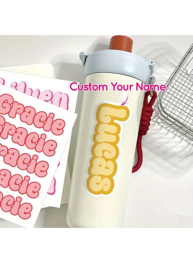 ملصقات اسم كريستال مخصصة باللون الأحمر، ملصقات متينة مائية مخصصة من البولي فينيل كلوريد - Image 4