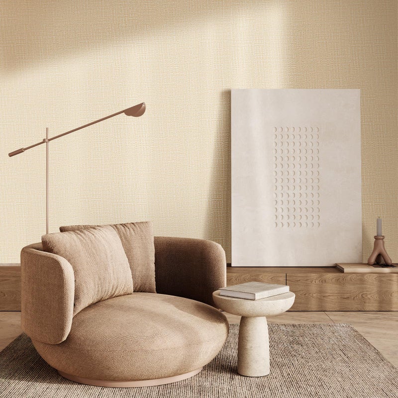 WADILE Grasscloth Peel and Stick Wallpaper 15.7in x 78.7in, Textured Contact Paper for Cabinets, Faux Linen Wall Paper Pull and Stick, Fabric Vinyl Wallpaper Self Adhesive Beige - Image 3