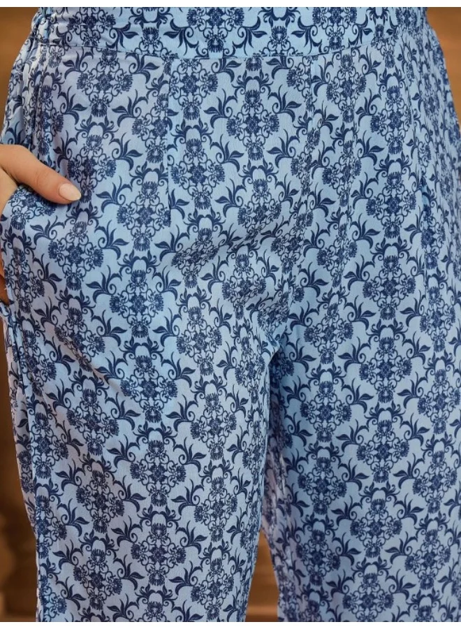 AKS Blue Muslin Kurta Set