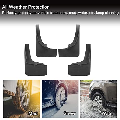 Tecoom Mud Flaps Splash Guards Compatible with Ford Ranger 2019 2020 2021 2022 2023, Heavy Duty Front and Rear Mud Flaps, Easy Installation ABS Molded 4PCS - Image 2