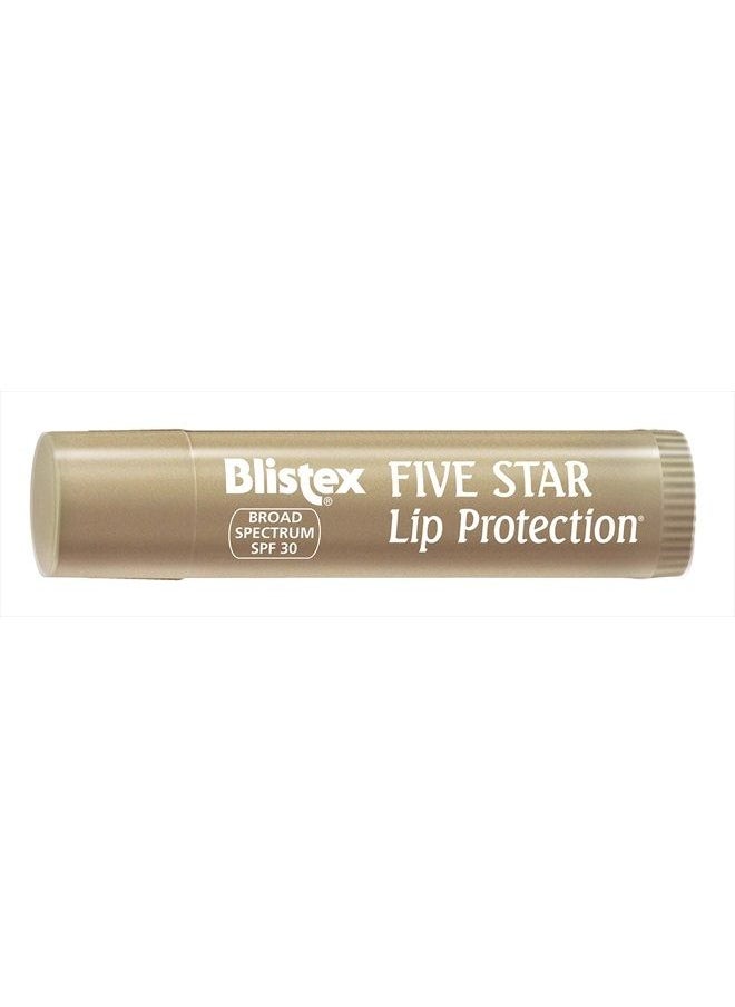 Blistex - Five Star Lip Protection Lip Balm, 0.15 Ounce – Wind & Water-Resistant Lip Care, Broad Spectrum SPF 30 Sun Protection, Soothes Cold Chapped Lips, Hydrating Lip Treatment, Holds in Moisture - Image 1