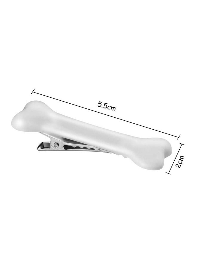 AEGYPIUS 4 Pcs Dog Bone Hair Clips, White Hair Pins For Women Girls, Halloween Party Accessories, Cute Hair Clips For Cosplay Costume Party  - Image 2