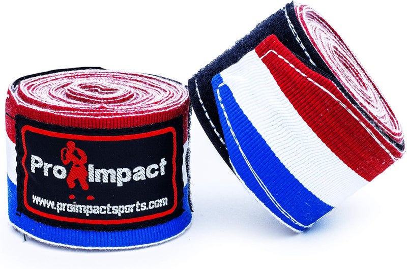 Pro Impact 180 Inch Mexican Style Boxing Hand Wraps – Stretchable Wrist & Knuckle Support for MMA, Muay Thai, Kickboxing, Heavy Bag & Combat Training – Men & Women - Image 3
