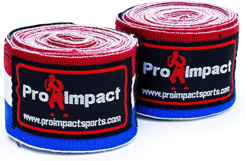 Pro Impact 180 Inch Mexican Style Boxing Hand Wraps – Stretchable Wrist & Knuckle Support for MMA, Muay Thai, Kickboxing, Heavy Bag & Combat Training – Men & Women - Image 1