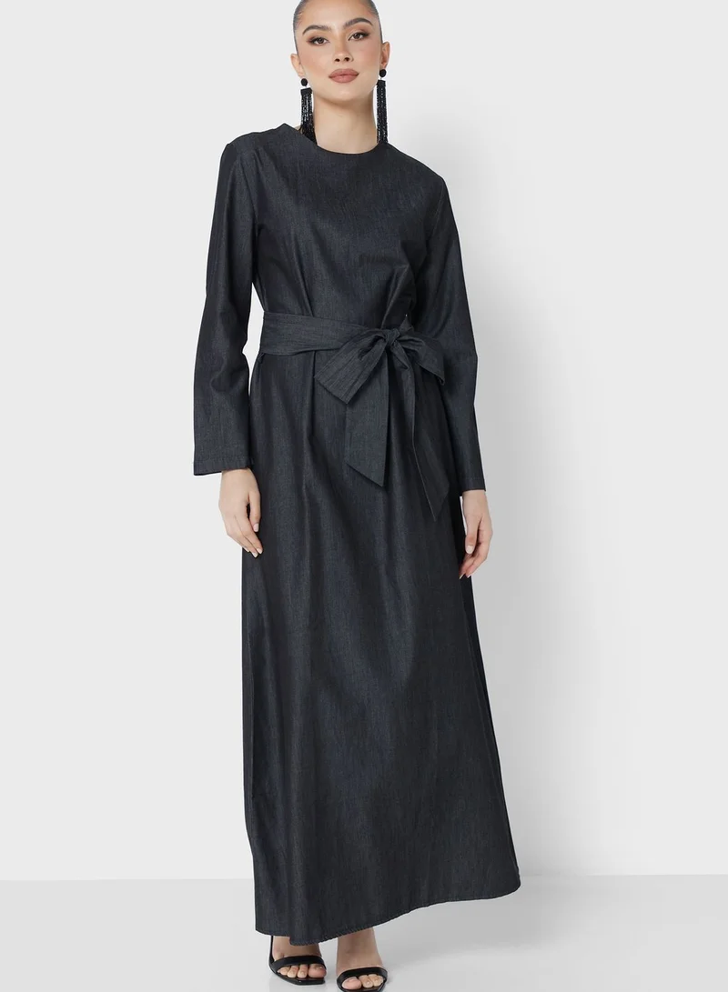 Desert Cove Denim Maxi Dress