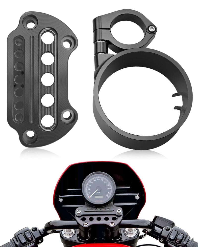 EMIHO Side Mount Instrument Bracket and Speedometer Relocation Cover Compatible with Harley Davidson Sportster XL Models 19932020 XL883 XL1200 Iron 883 FortyEight 72 48 Black