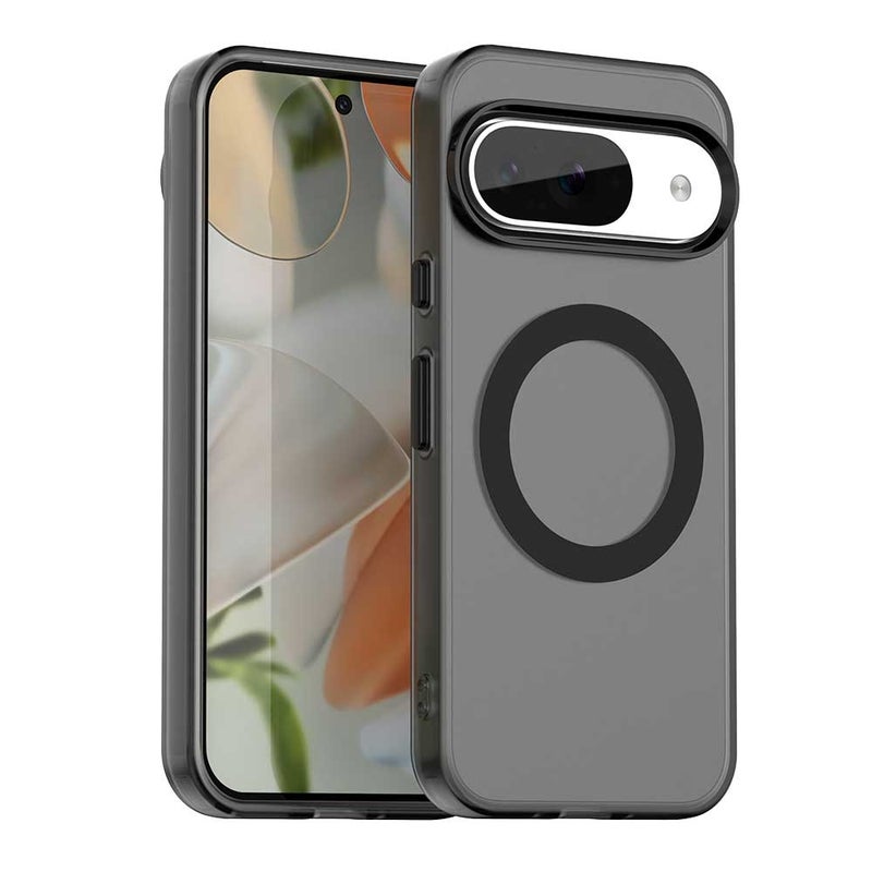 HuHa Protective Cover For Google Pixel 9 Candy Magsafe PC Hybrid TPU Phone Case(Black) - Image 1