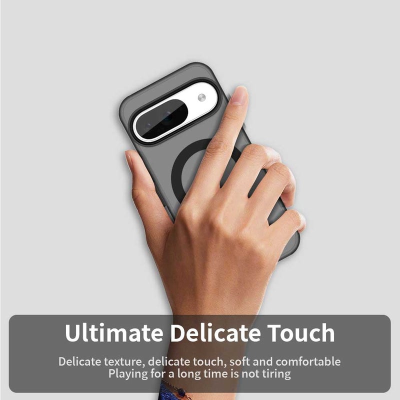 HuHa Protective Cover For Google Pixel 9 Candy Magsafe PC Hybrid TPU Phone Case(Black) - Image 5
