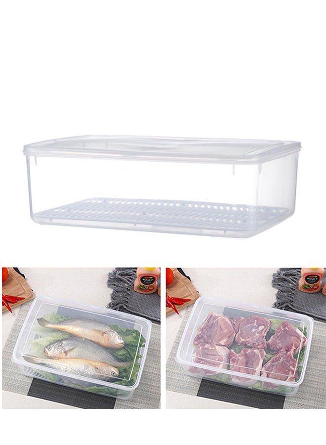 Loquat Refrigerator Food Container Box Clear 28x12x4.5cm - Image 2