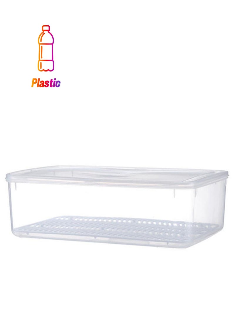 Loquat Refrigerator Food Container Box Clear 28x12x4.5cm - Image 1