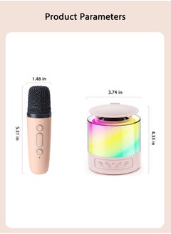 Mini Karaoke Machine, Portable Bluetooth Speaker with 2 Wireless Microphones & Colorful LED Lights for Ultimate Music Atmosphere - pzsku/ZD1EB2BE030A7EFC461A6Z/45/_/1736222291/79f8bddd-67f1-4f19-a799-8d42c4c8dbbf