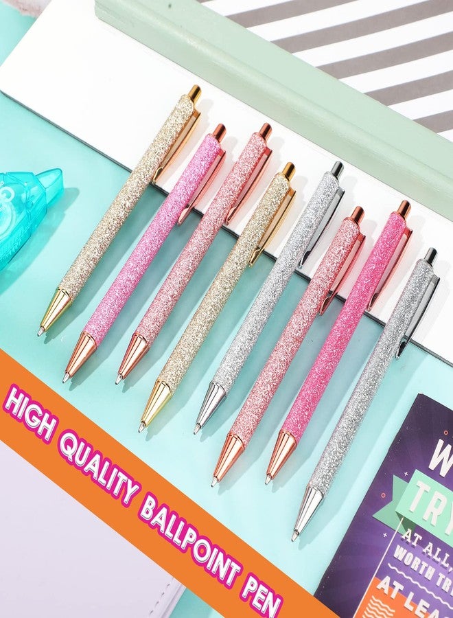 Leinuosen 20 Pcs Ballpoint Pens Comfortable Writing Metal Retractable Black Ink Gift Pens with Medium Point for Office Supplies(Silver, Gold, Dark Pink, Light Pink) - Image 3