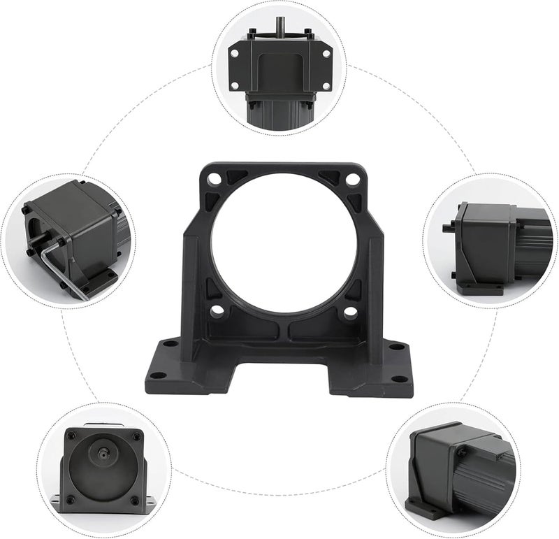 Aluminum Motor Mount 180W-250W, Triangular Reinforcement Design, High Load Capacity, Space-Efficient Bracket Industrial Motor Mounting Bracket - Image 3