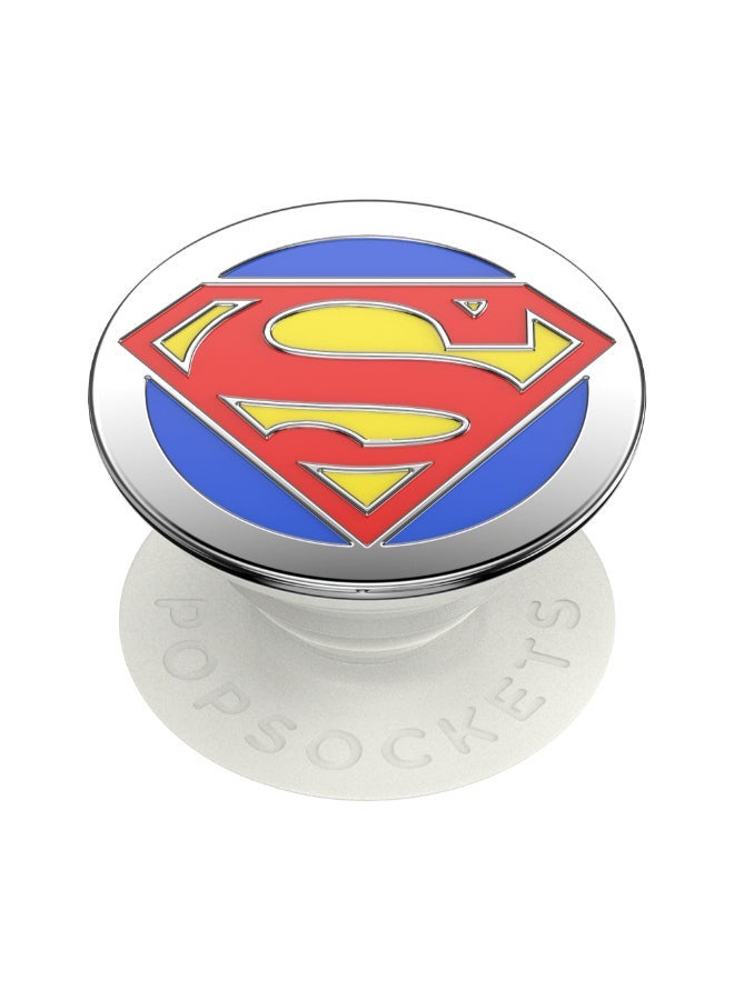 POPSOCKETS قبضة بوب مرخصة | قبضة هاتف جل وحامل، قابلة للإزالة وإعادة الاستخدام والغسل، تعمل مع غلاف بلاستيكي صلب ناعم، سهلة الإزالة للشحن اللاسلكي - دي سي كوميكس سوبرمان - Image 1