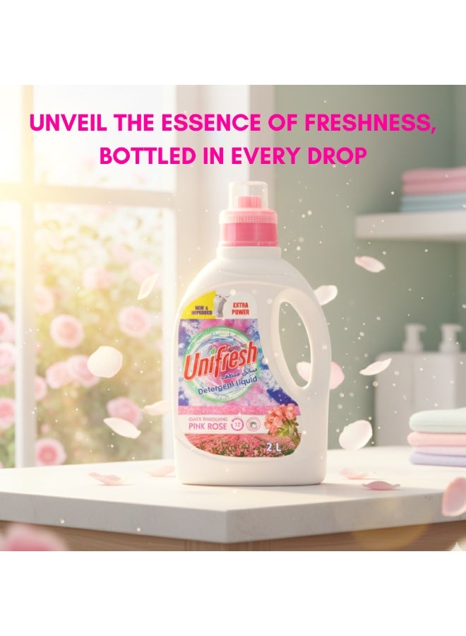 Unifresh Liquid Detergent Rose Scent – 2 Liters – Tough on Stains, Gentle on Fabrics - Image 2