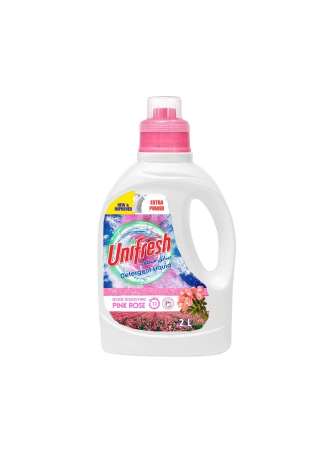 Unifresh Liquid Detergent Rose Scent – 2 Liters – Tough on Stains, Gentle on Fabrics - Image 1