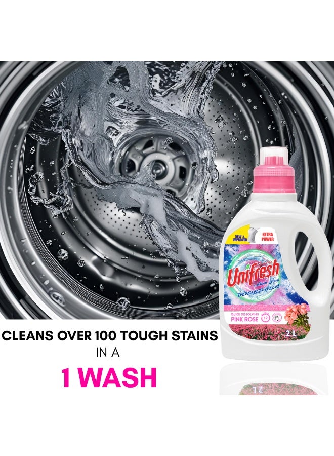 Unifresh Liquid Detergent Rose Scent – 2 Liters – Tough on Stains, Gentle on Fabrics - Image 4