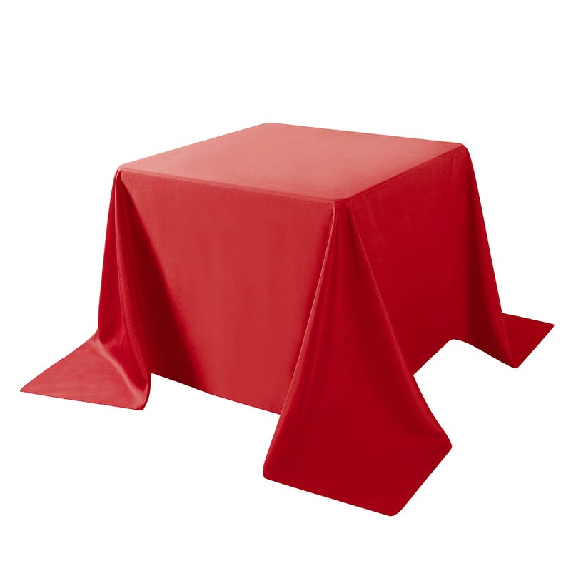 Cupuamon Square Tablecloth 90x90 inch Washable Polyester Fabric Table Cloth for Wedding Party Dining Banquet Decoration(90x90 Red) - Image 2