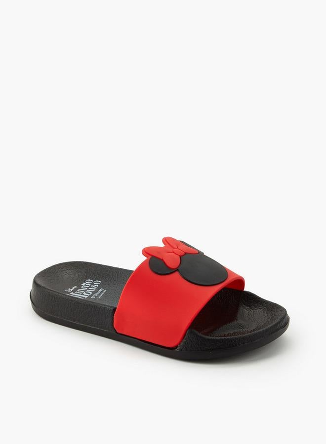 Disney Girls Minnie Mouse Applique Slides - Image 2