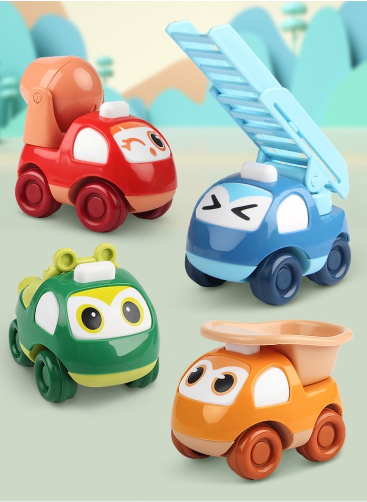 PYEBE 4 Pcs Baby Toy Car for 3 Year Old boy Girl Vehicle Baby Toys Cartoon  Inertial Toys car  - Image 1