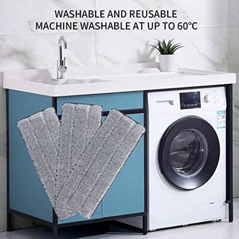 Mop Head Replacement Pad,6 Pack Microfiber Cleaning Pads,Mop Replacement Absorbent Cloth,Suitable for Mops with Velcro - Image 4