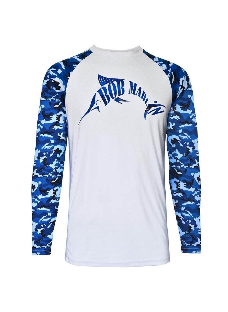 Bob Marlin Performance Shirt Bob Camo Blue-2Xl - Image 1