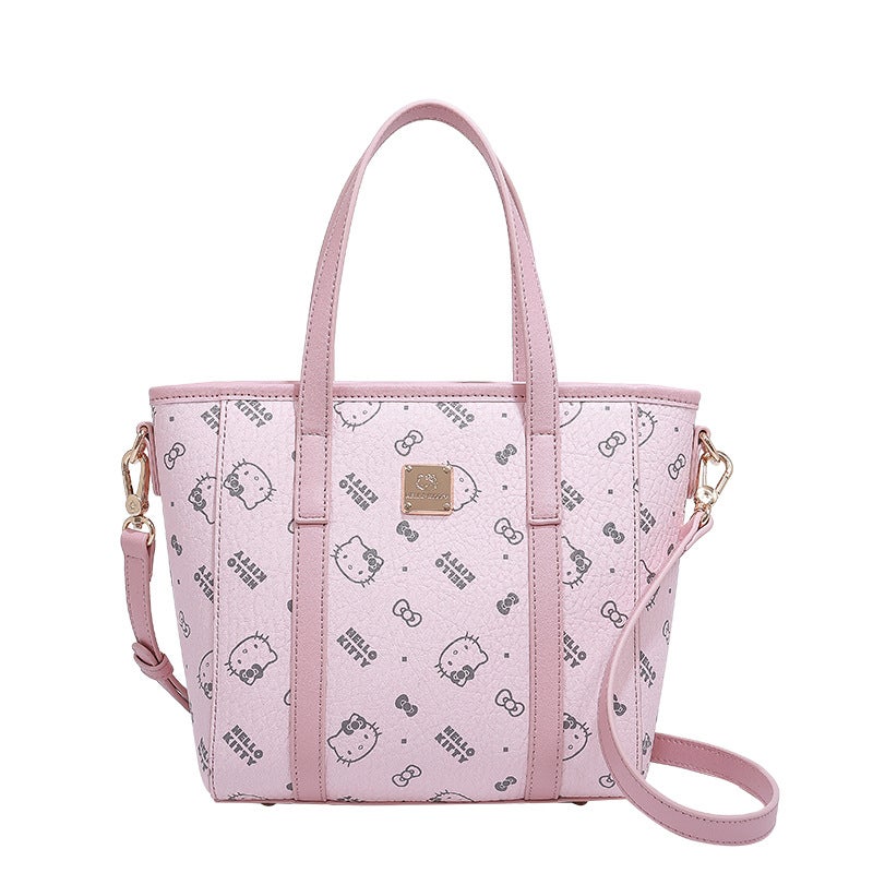 [Gift Limited] Hellokitty Hello Kitty Food Basket Tote Women'S Handbag Crossbody Shoulder Bag Powder - Image 1