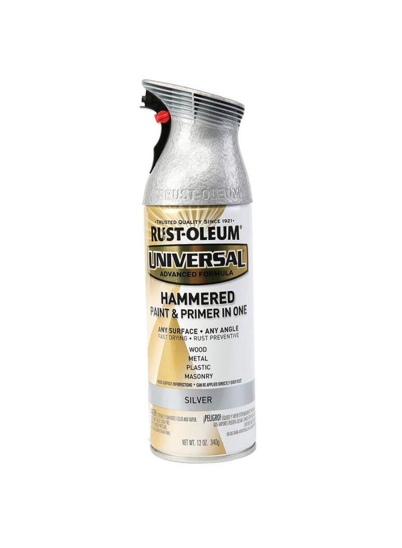 RUST-OLEUM طلاء رذاذ فضي مطروق من الصيغة العالمية