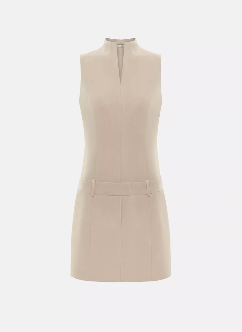 Lichi Straight-cut viscose mini dress