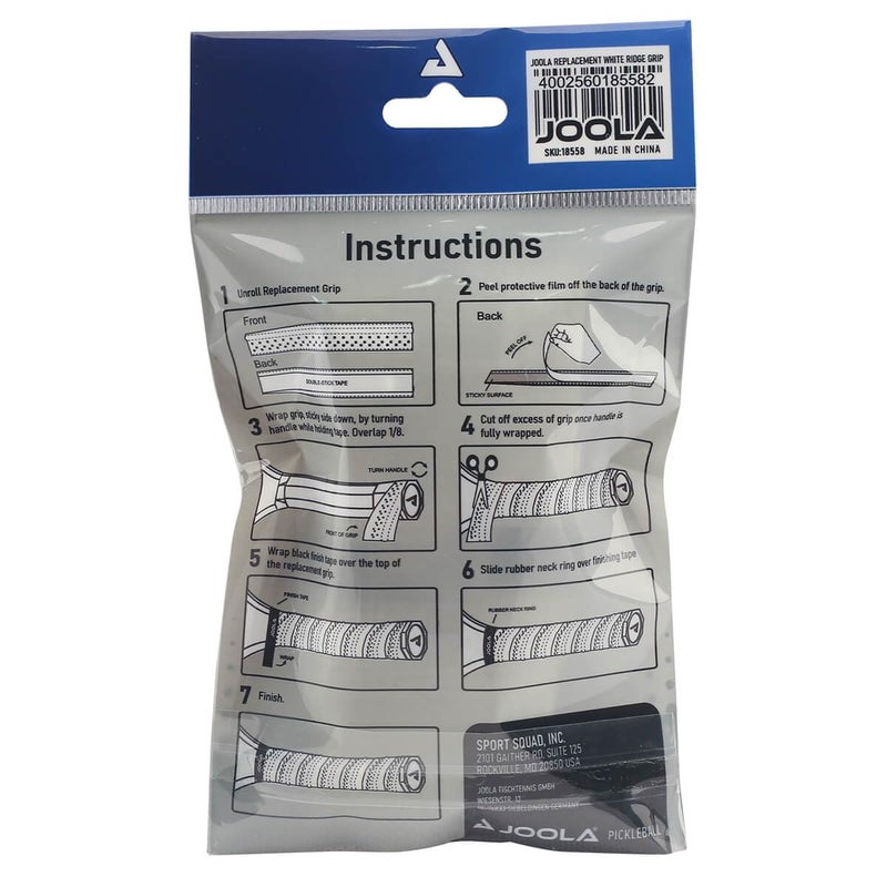 JOOLA Pickleball Paddle Grip Tape - White Replacement Grip Wrap for Pickleball Racket - Moisture Wicking Perforated Surface & Contoured Comfort Grip - Handle Wrap for Use with Small Grip & Overgrip - Image 4