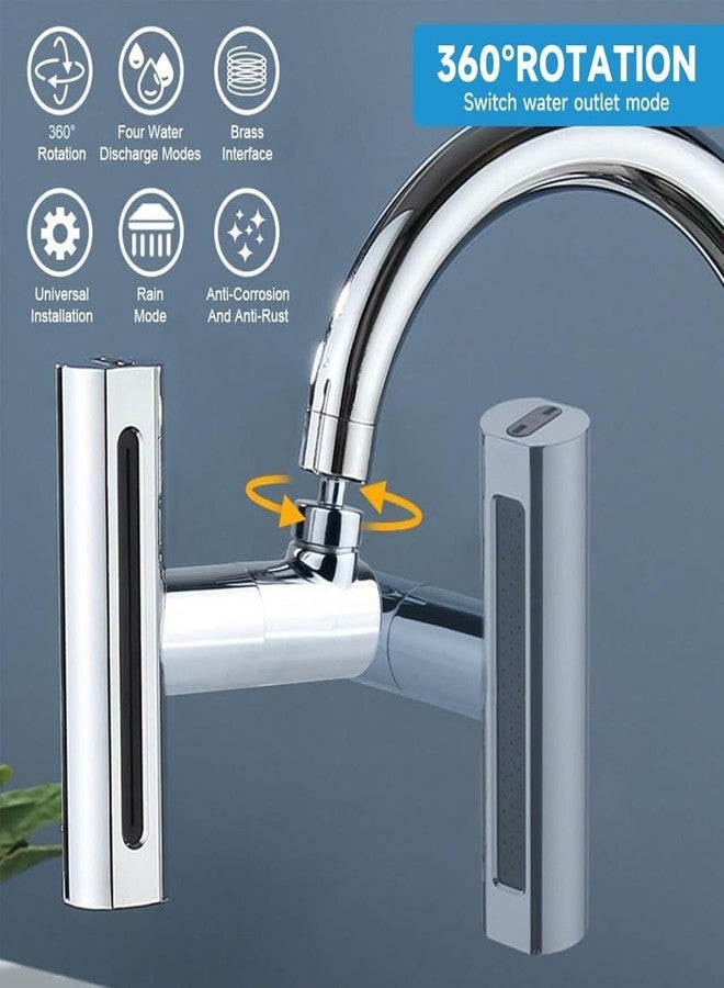 ASHAPURA CREATION 4 in 1 Waterfall Kitchen Faucet, Flexible 360°Swivel Rotating Universal Tap Extender For Kitchen Sink, Splash-Proof Head Replacement, Wash Basin Taps Aerators For Washing Fruit, Vegetable - Image 3