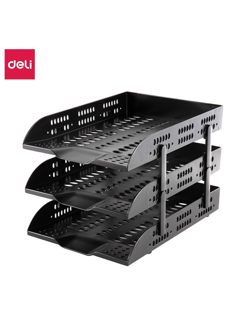 ديلي حافظة ملفات 3 إطارات E9215، لون أسود من ديلي - Image 1