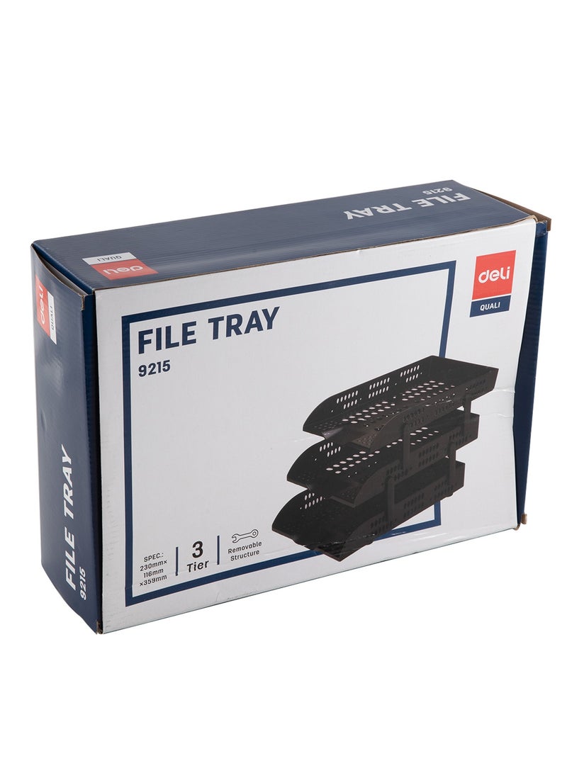 ديلي حافظة ملفات 3 إطارات E9215، لون أسود من ديلي - Image 3