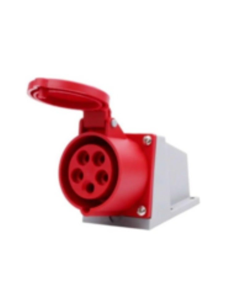 KNP KNP 3 Pin Industrial Panel Socket rated at 32A is a durable electrical socket designed for industrial applications. - Image 1