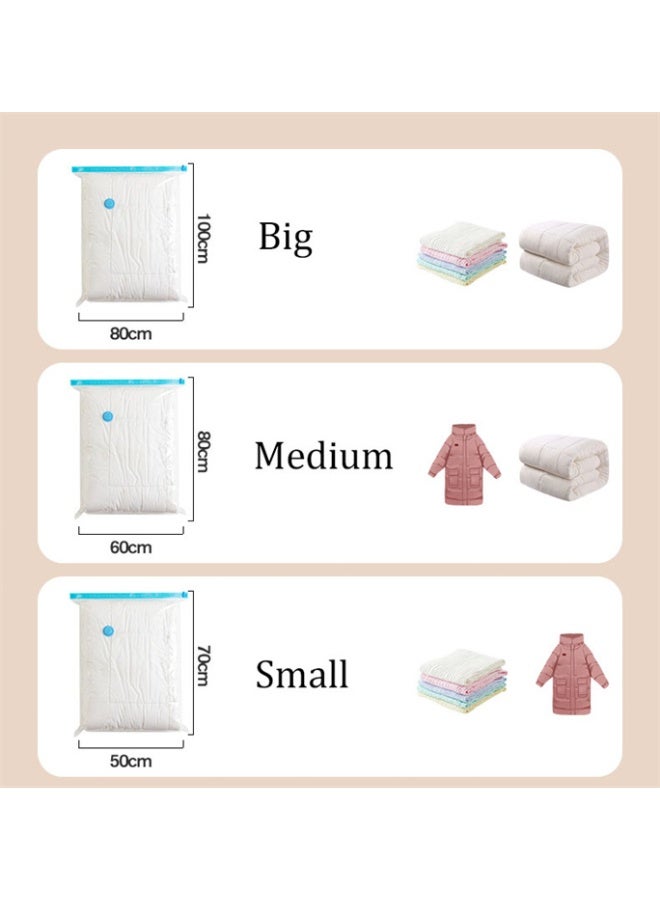 HOMESTAR Vacuum Storage Bags with Hand-pump, for Comforters, Bedding, Blanket Storage, 5 Pieces (1 Large, 2 Medium, 2 Small) - Image 5