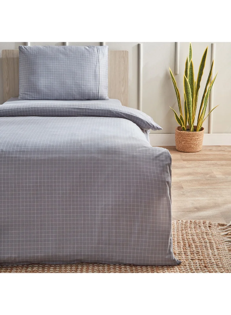 Home Box Ferum Stripe 2-Piece Microfiber Single Duvet Quilt Cover Set 135 x 200 cm