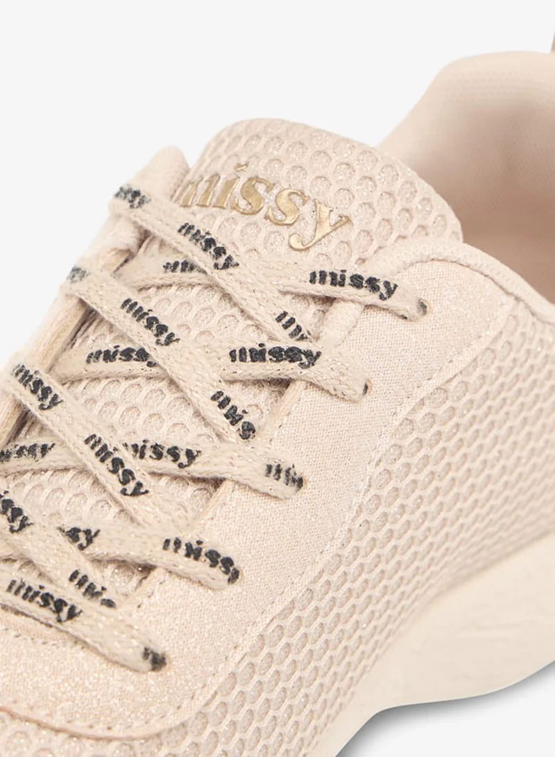 MISSY Women Missy Textured Sneakers with Printed Lace-Up Closure Ramadan Collection